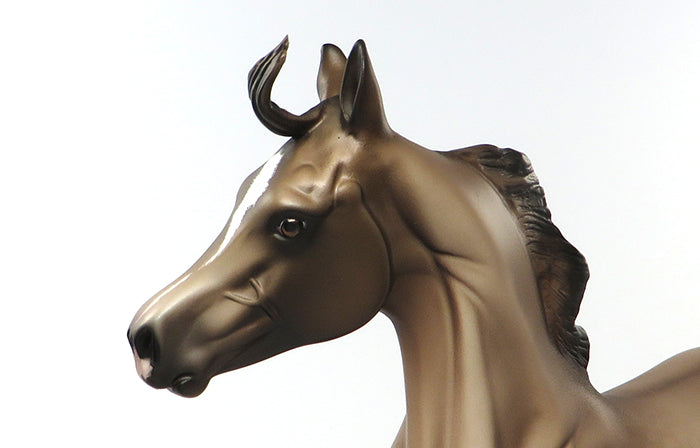 DUN FOOLIN-OOAK DUN YEARLING MODEL HORSE BY SHERYL LEISURE 6/30