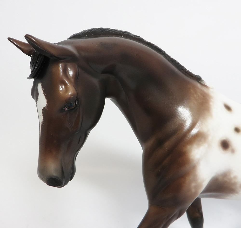 POGO STICK-OOAK BAT APPALOOSA PONY MODEL HORSE BY SHERYL LEISURE 11/22/17