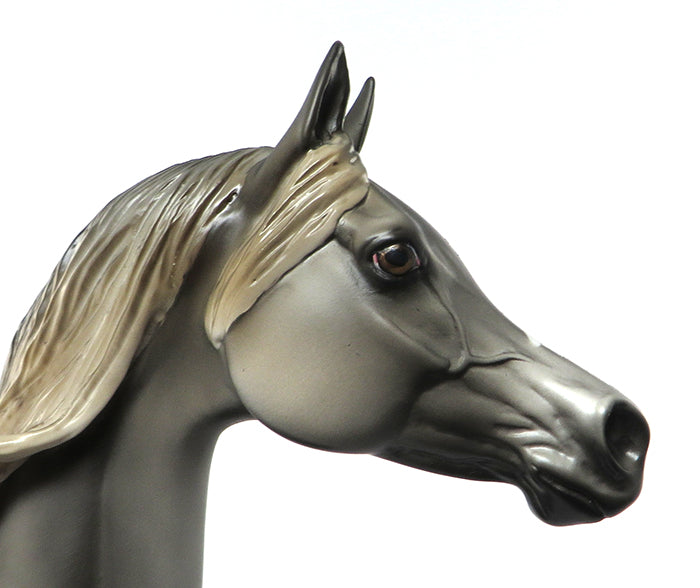 GREYTOPIA-OOAK DAPPLE GREY ARABIAN MODEL HORSE 7/1