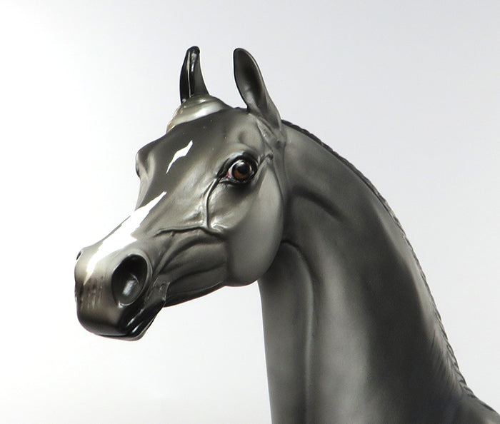 GREYTOPIA-OOAK DAPPLE GREY ARABIAN MODEL HORSE 7/1