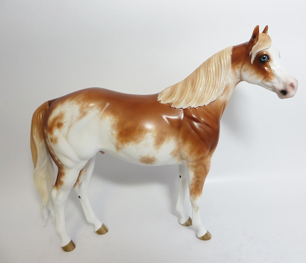 SIT AND SPIN-OOAK CUSTOM CHESTNUT SABINO ISH MODEL HORSE PAINTED BY SHERYL LEISURE 11-23-17