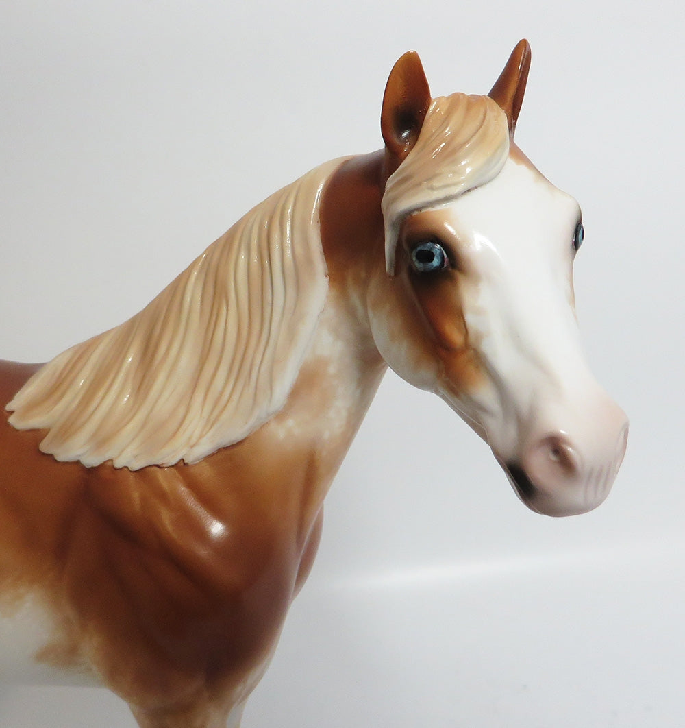 SIT AND SPIN-OOAK CUSTOM CHESTNUT SABINO ISH MODEL HORSE PAINTED BY SHERYL LEISURE 11-23-17