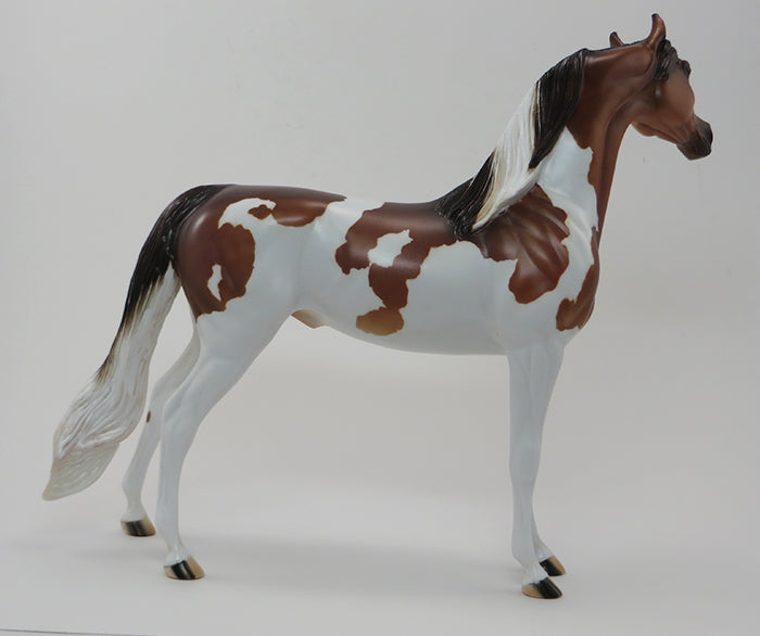 OKLAHOMA STAR - OOAK CHESTNUT PAINT ARABIAN MODEL HORSE - 9/24