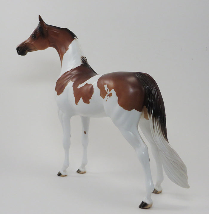 OKLAHOMA STAR - OOAK CHESTNUT PAINT ARABIAN MODEL HORSE - 9/24