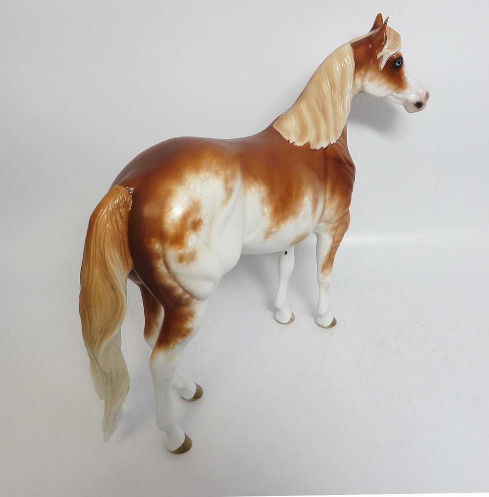 SIT AND SPIN-OOAK CUSTOM CHESTNUT SABINO ISH MODEL HORSE PAINTED BY SHERYL LEISURE 11-23-17