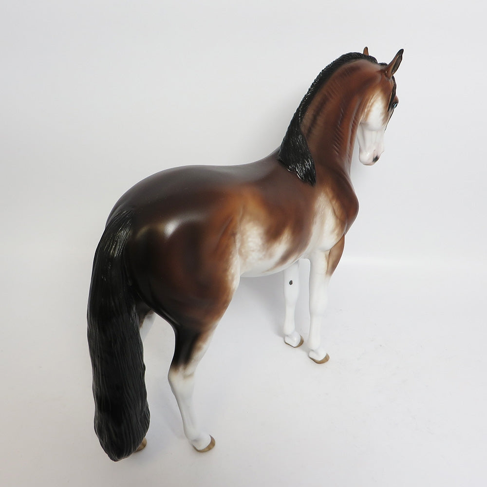 ETCH A SKETCH-OOAK BAY SABINO ANDALUSIAN MODEL HORSE BY SHERYL LEISURE 11/21/17