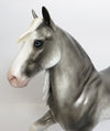 MAJOR MATT-OOAK GREY SABINO TROTTING  DRAFTER MODEL HORSE BY SHERYL LEISURE