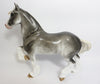 MAJOR MATT-OOAK GREY SABINO TROTTING  DRAFTER MODEL HORSE BY SHERYL LEISURE