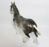 MAJOR MATT-OOAK GREY SABINO TROTTING  DRAFTER MODEL HORSE BY SHERYL LEISURE