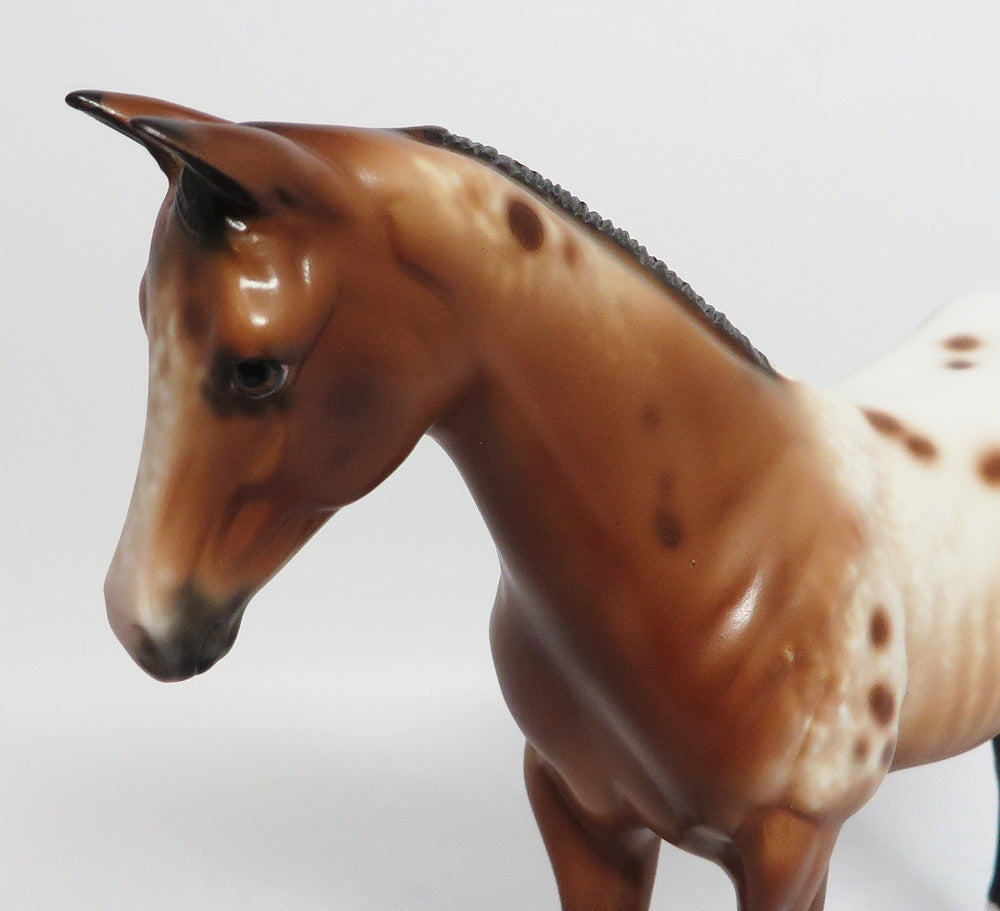 BARREL OF MONKEYS-OOAK CUSTOM BAY APPALOOSA WEANLING BY SHERYL LEISURE