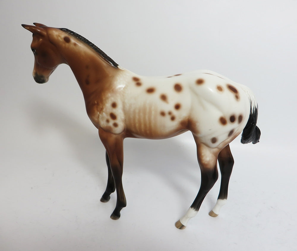 BARREL OF MONKEYS-OOAK CUSTOM BAY APPALOOSA WEANLING BY SHERYL LEISURE