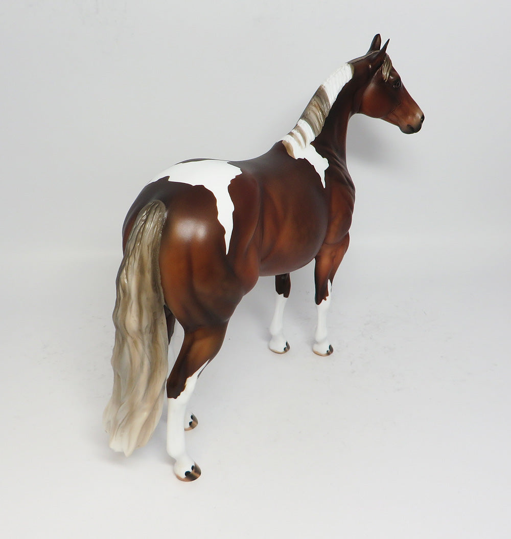 HANNAH MONTANA-LE-3 DAPPLED CHESTNUT PAINT ISH MARE BY JULIE AND JT 4/17