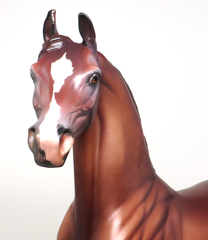 CHERRY FIZZ - OOAK DAPPLE CHESTNUT ARABIAN MODEL HORSE - 1/11