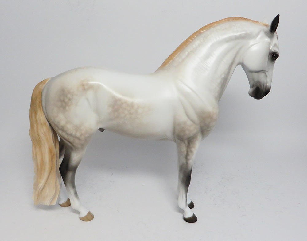 I&#39;M CALLING DIBS-OOAK STAR DAPPLE GREY ANDALUSIAN MODEL HORSE BY SHERYL LEISURE 05/12/17