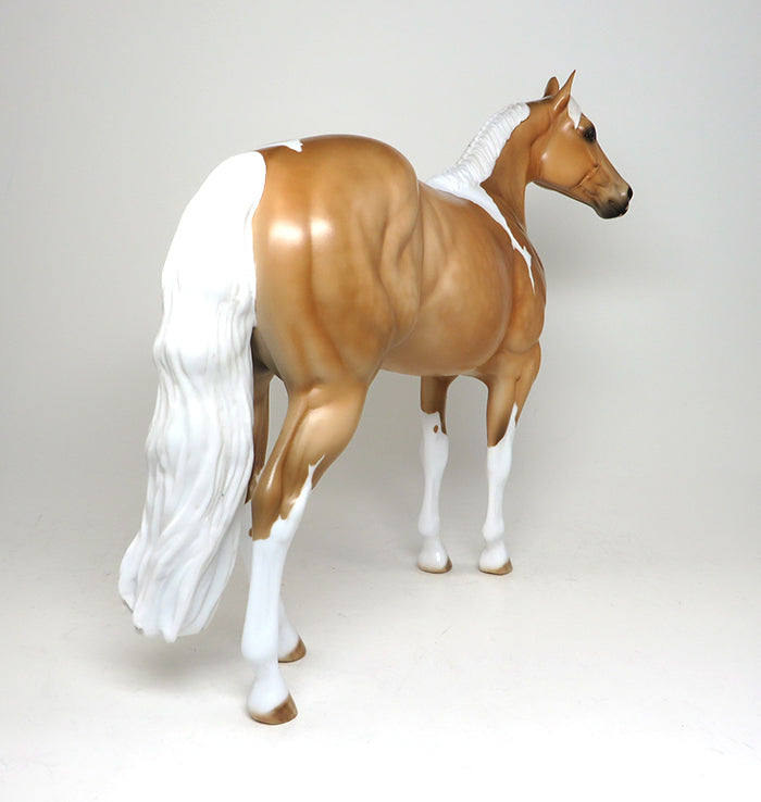 IMPROV JACK - OOAK PALOMINO PAINT MODEL HORSE BY JULIE KEIM - 1/8