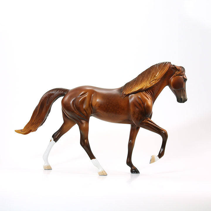 GERANIMO - OOAK Dappled Chestnut Tennessee Walker Model Horse - 6/15