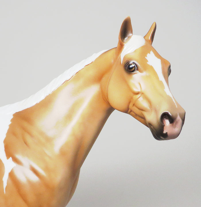 IMPROV JACK - OOAK PALOMINO PAINT MODEL HORSE BY JULIE KEIM - 1/8