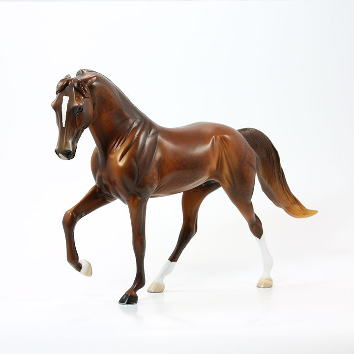GERANIMO - OOAK Dappled Chestnut Tennessee Walker Model Horse - 6/15