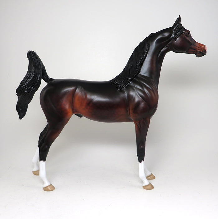 THE FORCE AWAKENS - OOAK DAPPLE BAY ARABIAN MODEL HORSE - 12/4