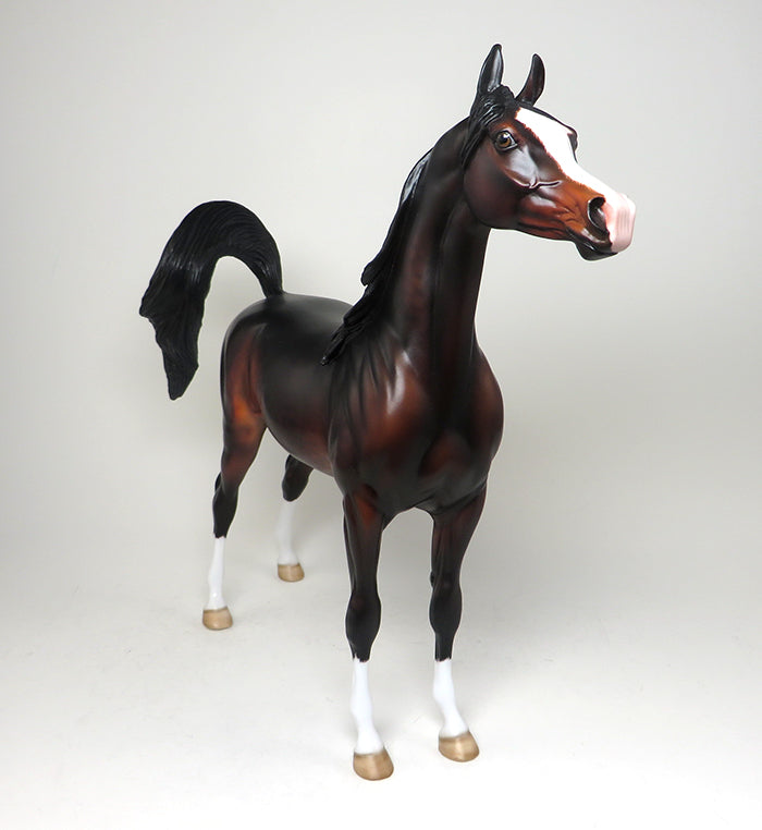 THE FORCE AWAKENS - OOAK DAPPLE BAY ARABIAN MODEL HORSE - 12/4