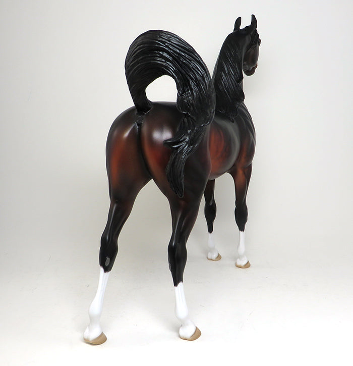 THE FORCE AWAKENS - OOAK DAPPLE BAY ARABIAN MODEL HORSE - 12/4
