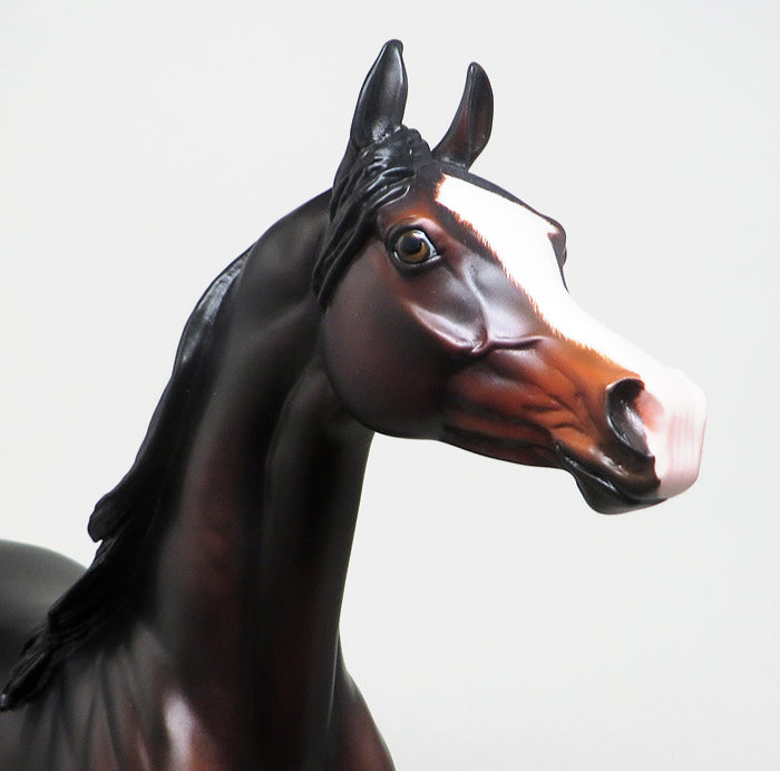 THE FORCE AWAKENS - OOAK DAPPLE BAY ARABIAN MODEL HORSE - 12/4