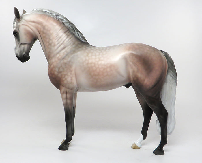 SOFT KISSES-OOAK STAR DAPPLE GREY BRAIDED MANE ANDALUSIAN BY SHERYL LEISURE 7/7