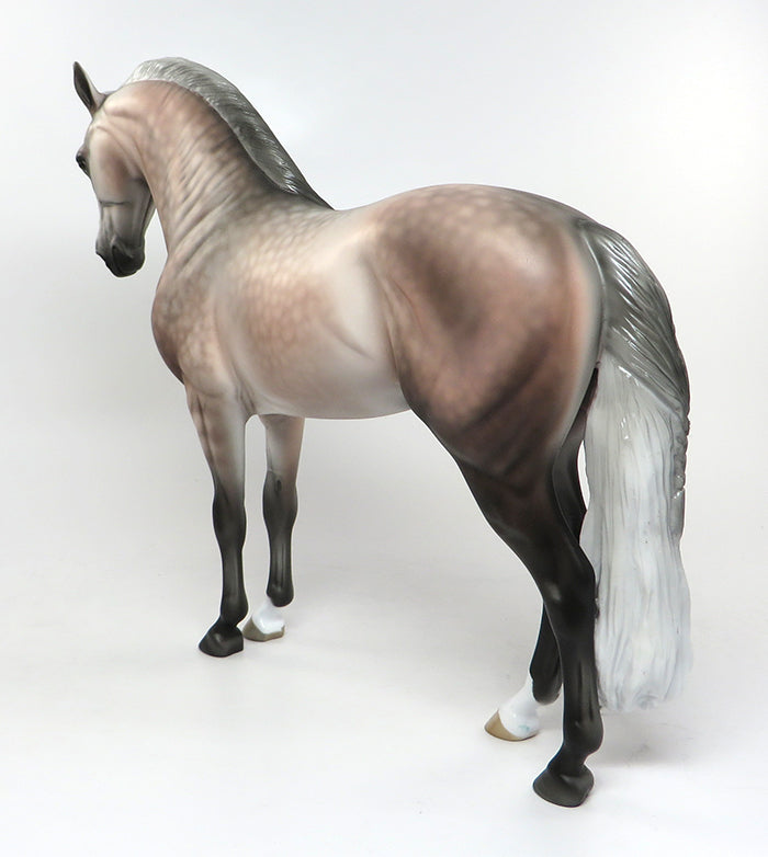 SOFT KISSES-OOAK STAR DAPPLE GREY BRAIDED MANE ANDALUSIAN BY SHERYL LEISURE 7/7