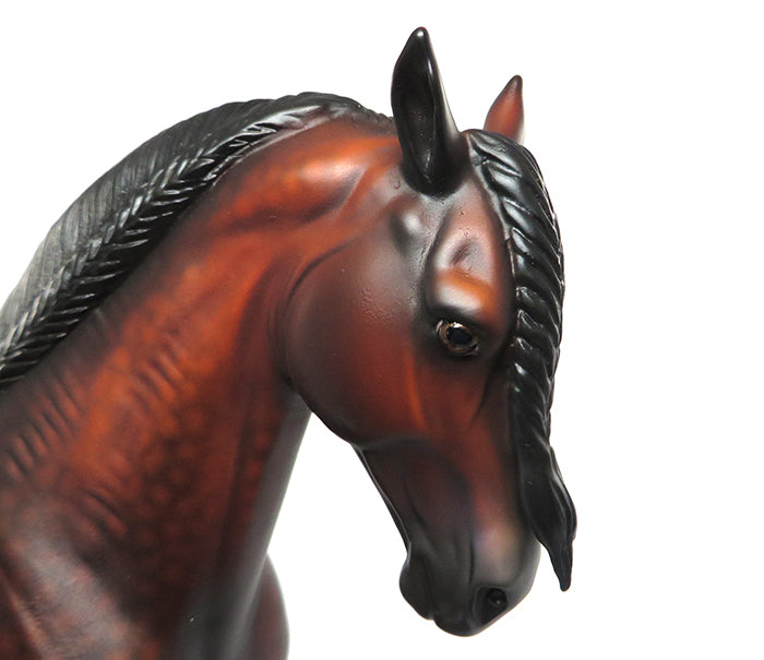 FLAMENCO-OOAK DAPPLE BLOOD BAY ANDALUSIAN MODEL HORSE BY SHERYL LEISURE 7/7