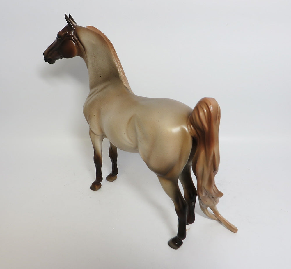 BROWN SUGA-OOAK CUSTOM CHESTNUT ROAN MORGAN MODEL HORSE WHS 2017