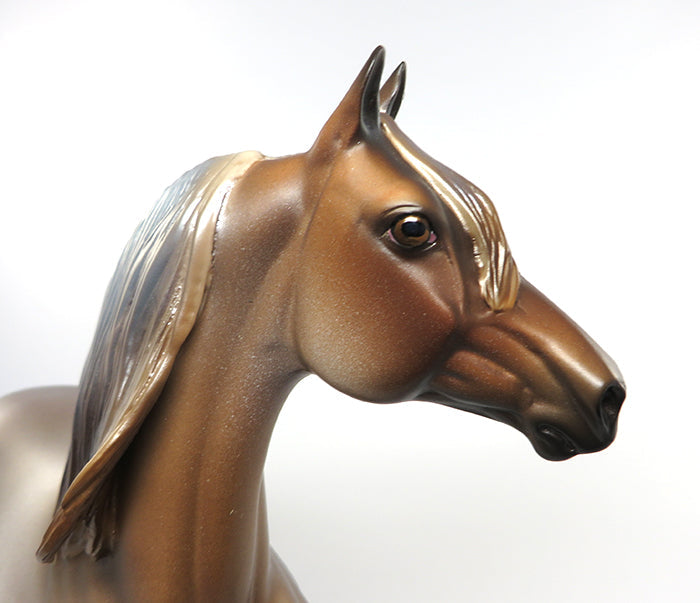 BELLEMO-OOAK SILVER CHESTNUT MORGAN MODEL HORSE EQ 2016