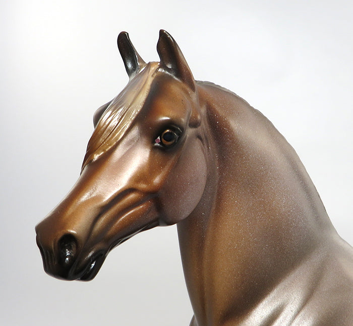 BELLEMO-OOAK SILVER CHESTNUT MORGAN MODEL HORSE EQ 2016