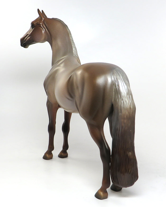 BELLEMO-OOAK SILVER CHESTNUT MORGAN MODEL HORSE EQ 2016