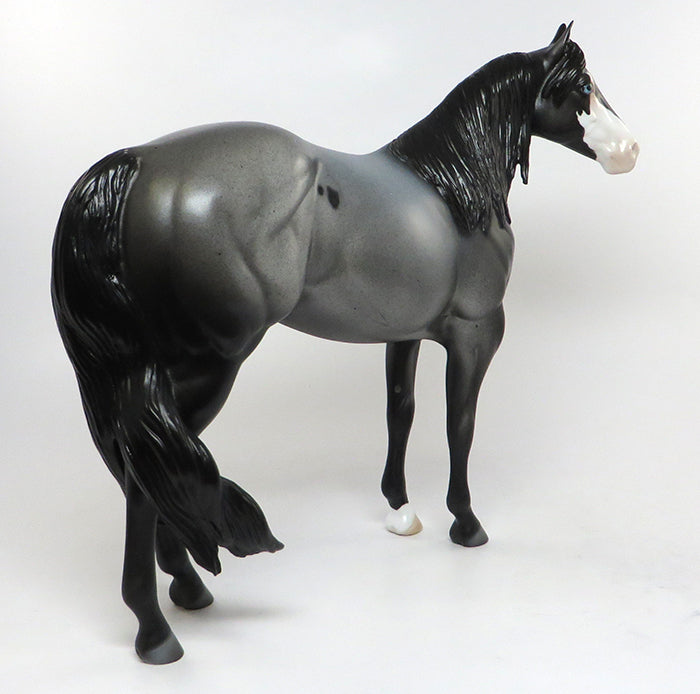 SPOOKY BLUE-OOAK BLUE ROAN ISH MODEL HORSE 7/7