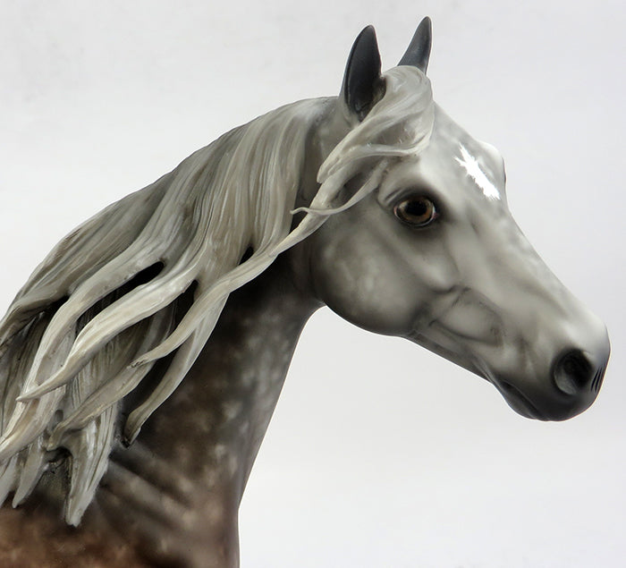 GASPAR-STAR DAPPLE ROSE GREY ISH MODEL HORSE BY SHERYL LEISURE 12/13