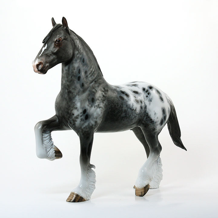 BEST SPOTS ON EARTH - OOAK Gray Appaloosa Trotting Drafter