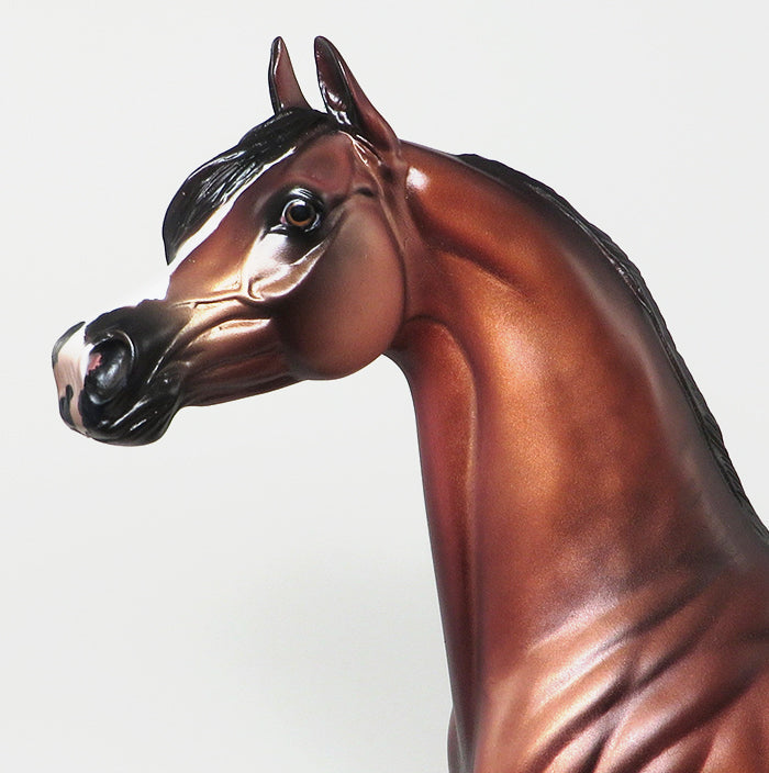 ABBRIOTTO - OOAK-DAPPLE BAY ARABIAN MODEL HORSE - 1/13