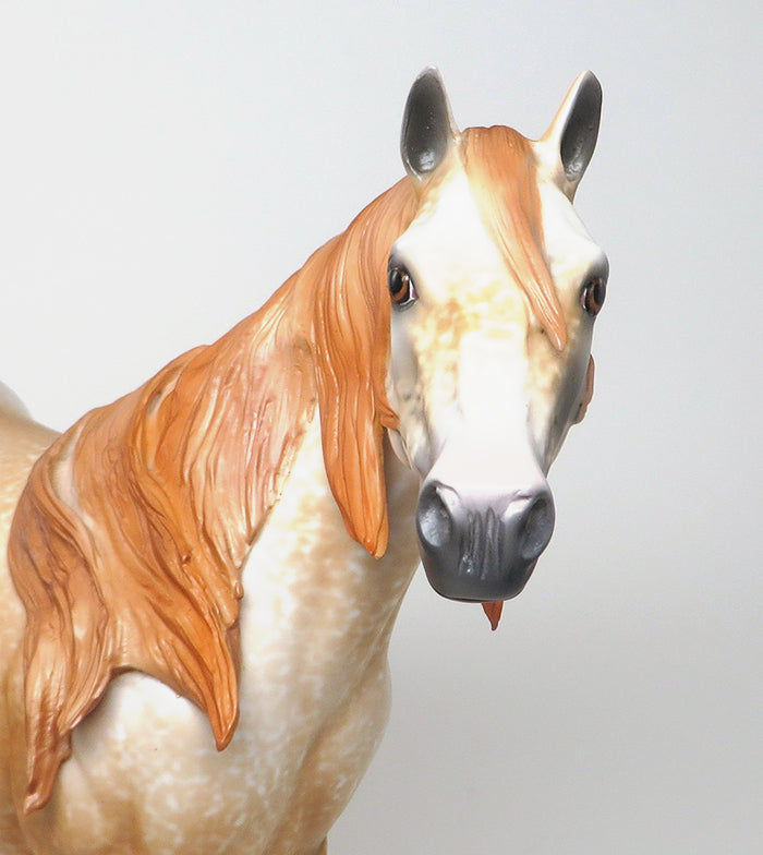 RED HOT CHILI PEPPER - AKA &quot;CHILI&quot; OOAK CHESTNUT LACEY APPALOOSA ISH MODEL HORSE by AL - 1/12