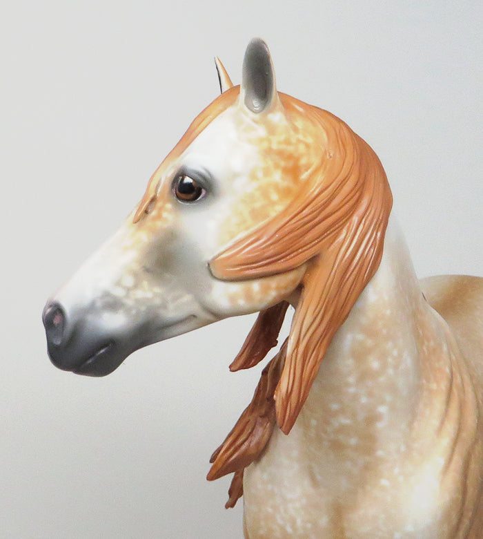 RED HOT CHILI PEPPER - AKA &quot;CHILI&quot; OOAK CHESTNUT LACEY APPALOOSA ISH MODEL HORSE by AL - 1/12