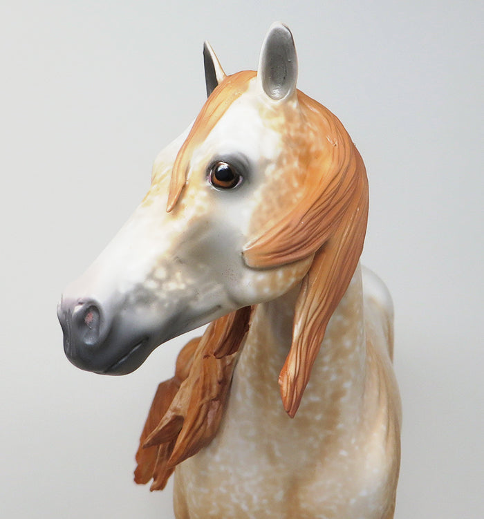 RED HOT CHILI PEPPER - AKA &quot;CHILI&quot; OOAK CHESTNUT LACEY APPALOOSA ISH MODEL HORSE by AL - 1/12