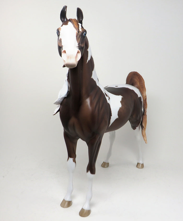 HENNESSY - OOAK CHESTNUT PAINT ARABIAN MODEL HORSE by SHERYL LEISURE - 1/15