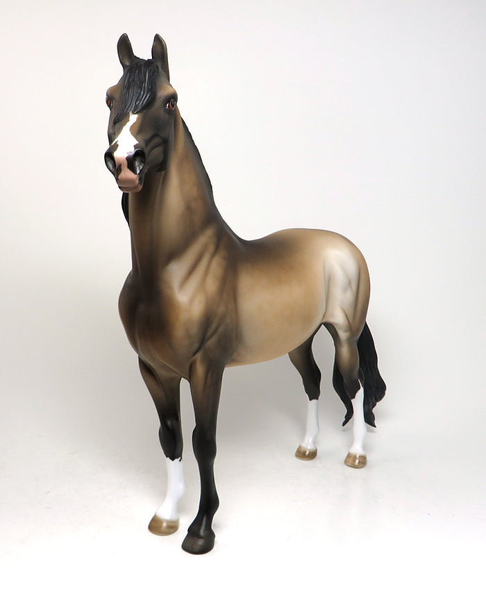 HALSEY - OOAK SOOTY BUCKSKIN MORGAN MODEL HORSE - 1/15