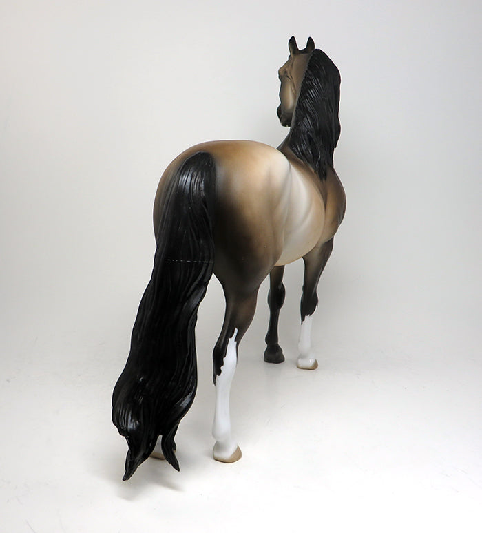 HALSEY - OOAK SOOTY BUCKSKIN MORGAN MODEL HORSE - 1/15