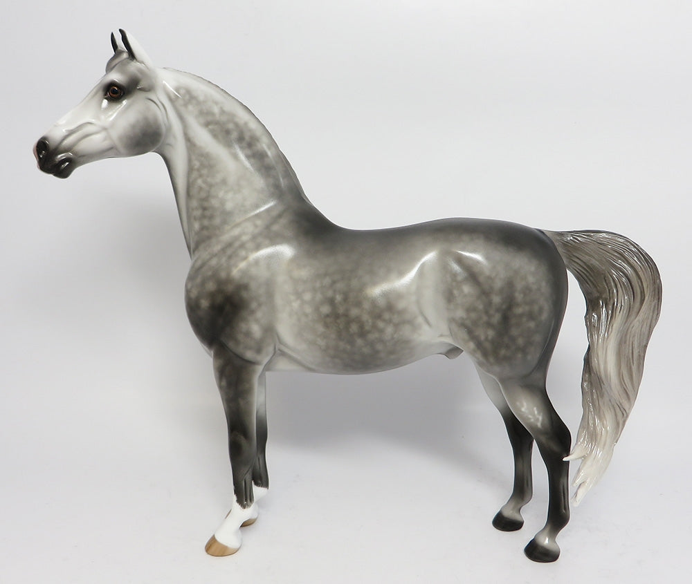 SLINGSHOT-OOAK CUSTOM DAPPLE GREY MORGAN BY SHERYL LEISURE WHS 2017