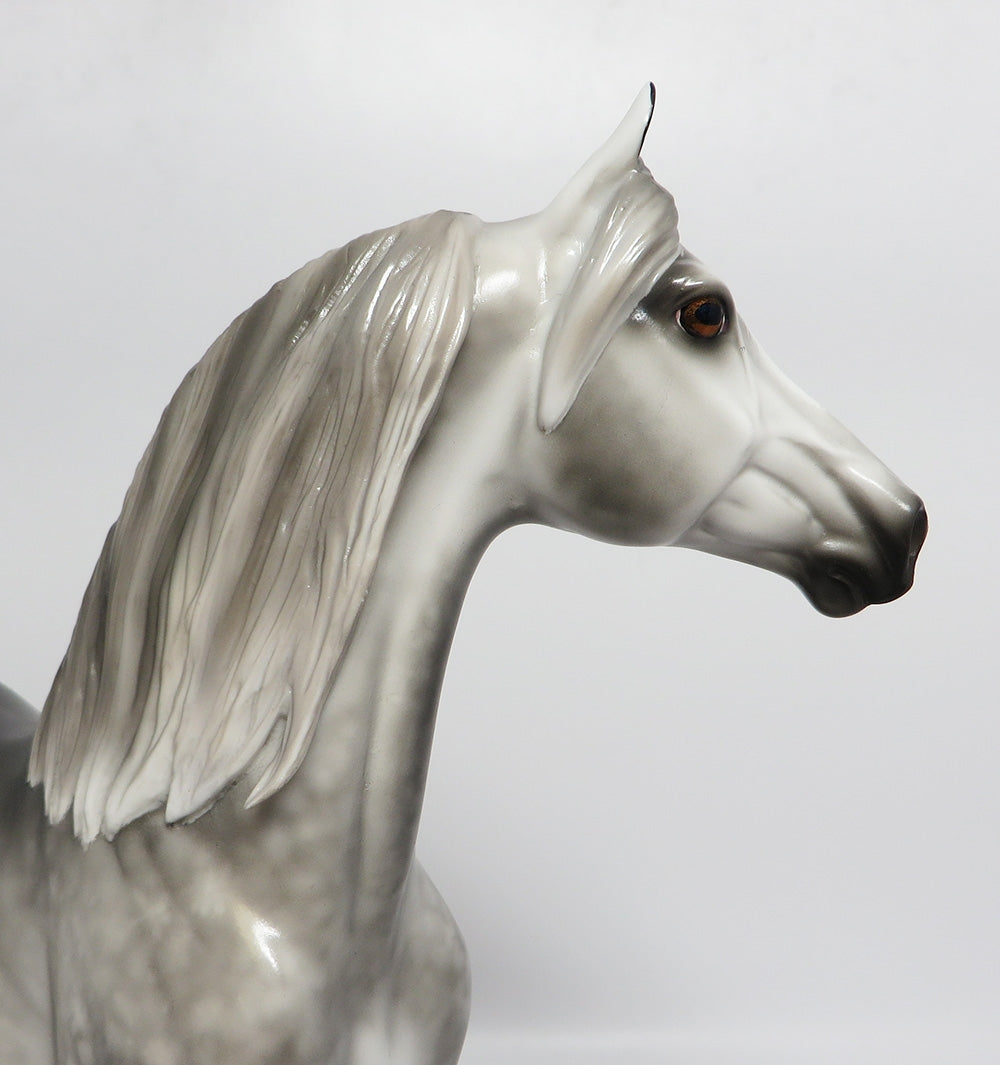 SLINGSHOT-OOAK CUSTOM DAPPLE GREY MORGAN BY SHERYL LEISURE WHS 2017