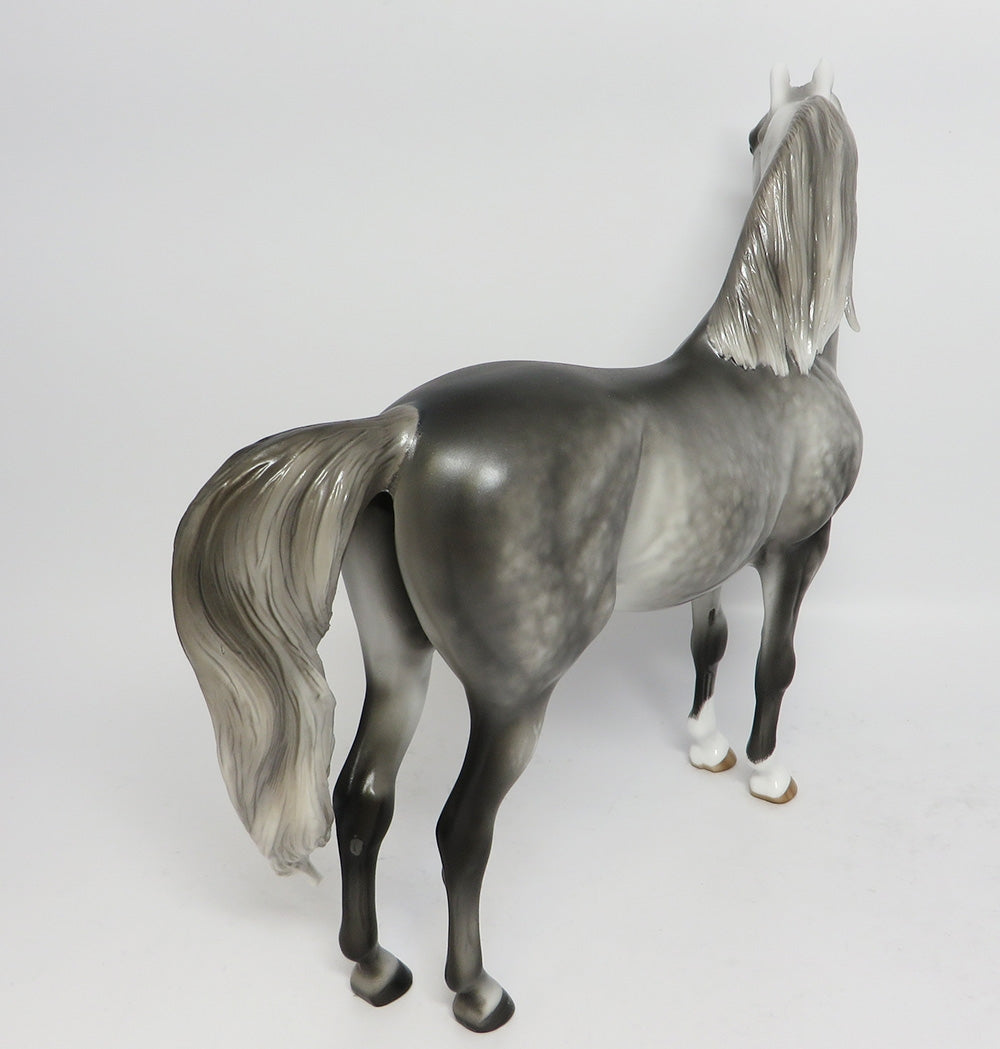 SLINGSHOT-OOAK CUSTOM DAPPLE GREY MORGAN BY SHERYL LEISURE WHS 2017