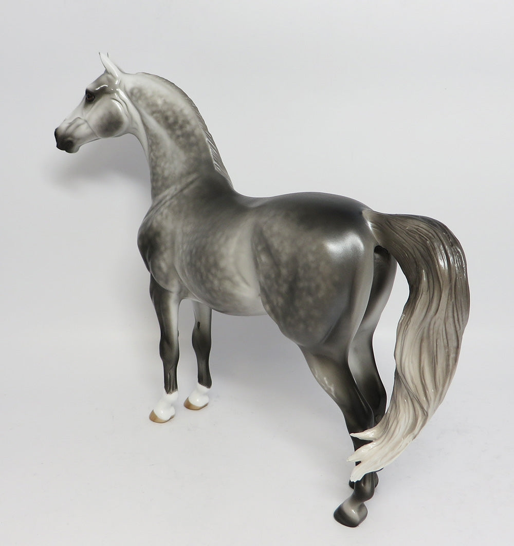 SLINGSHOT-OOAK CUSTOM DAPPLE GREY MORGAN BY SHERYL LEISURE WHS 2017