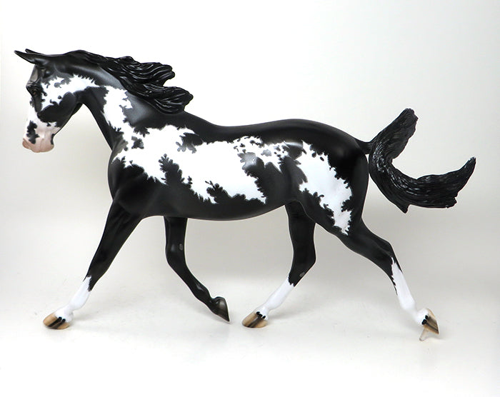 TALENT SEARCH - OOAK BLACK OVERO PALOUSE MODEL HORSE - 1/14