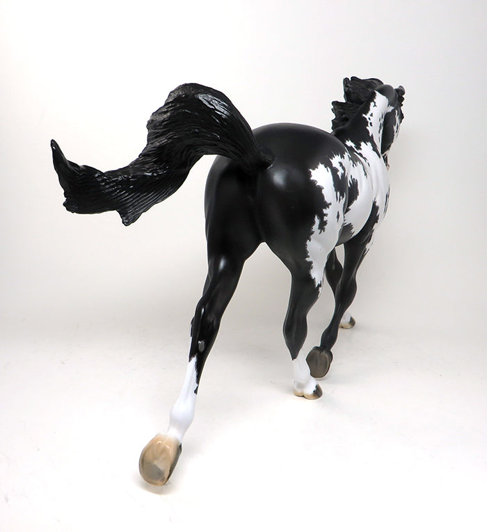 TALENT SEARCH - OOAK BLACK OVERO PALOUSE MODEL HORSE - 1/14