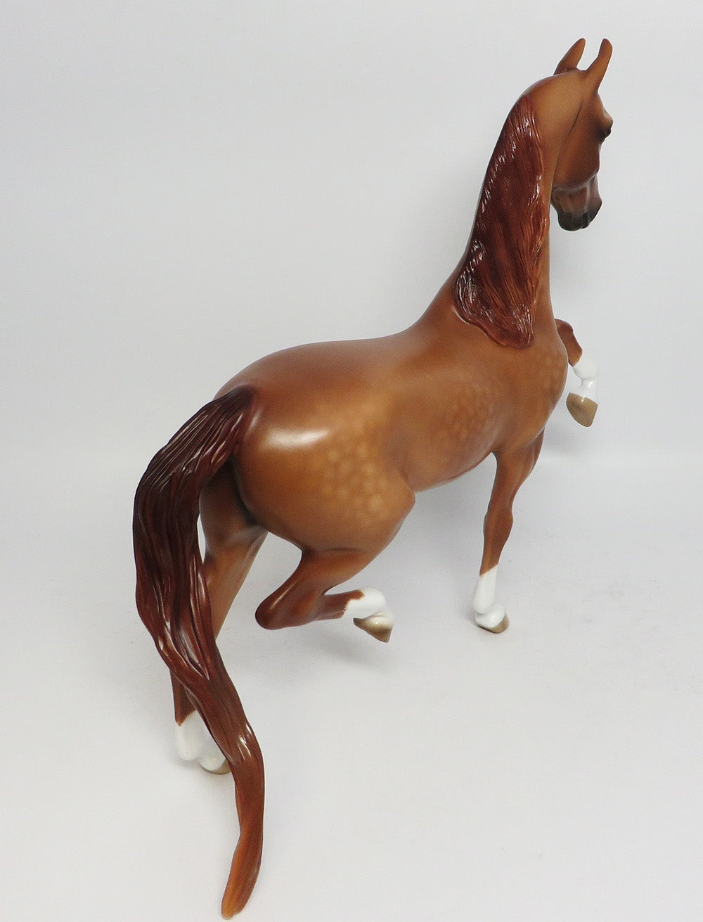 KERPLUNK-OOAK DAPPLE CHESTNUT CUSTOM SADDLEBRED BY SHERYL LEISURE WHS 2017